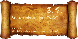 Brettschneider Ivó névjegykártya